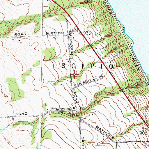 Topographic Map of School Number 1 (historical), NY