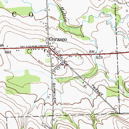 Topographic Map of School Number 2 (historical), NY