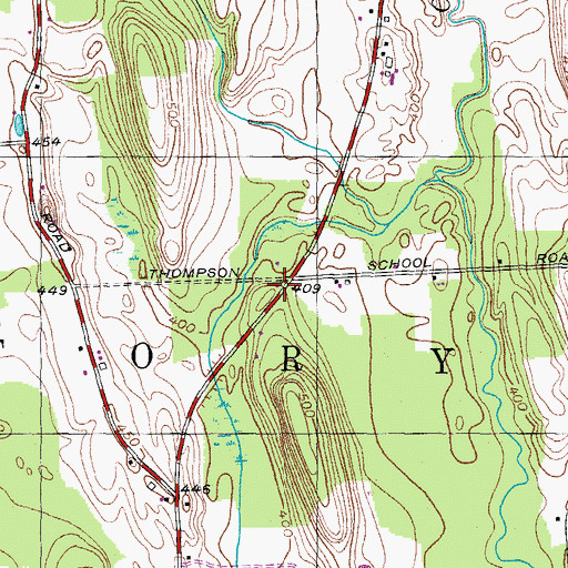 Topographic Map of School Number 12 (historical), NY