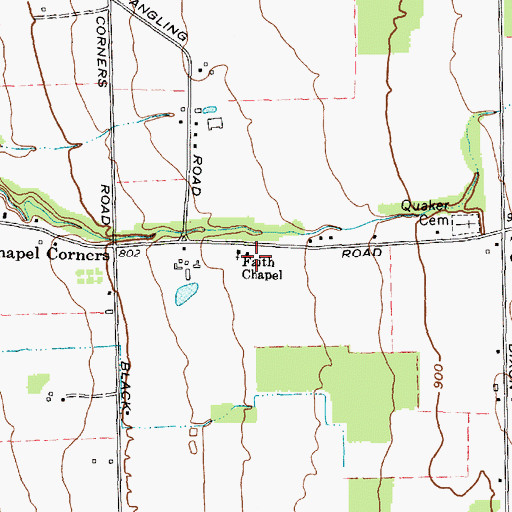 Topographic Map of School Number 8 (historical), NY