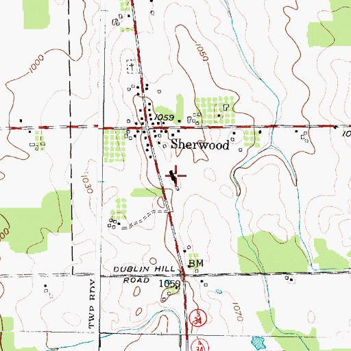 Topographic Map of Emily Howland High School, NY