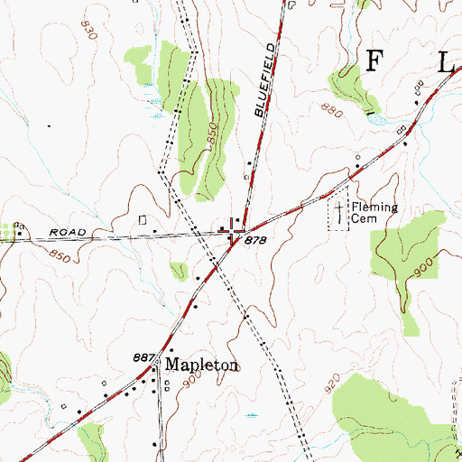 Topographic Map of School Number 1 (historical), NY