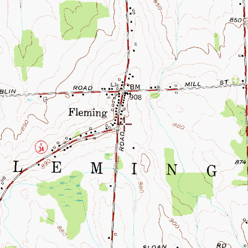 Topographic Map of School Number 1 (historical), NY
