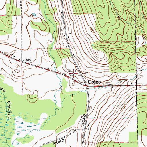 Topographic Map of Eaton Cemetery, NY