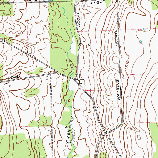 Topographic Map of School Number 1 (historical), NY