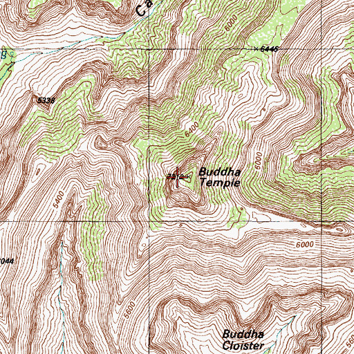 Topographic Map of Buddha Temple, AZ