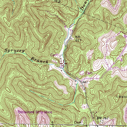 Topographic Map of Donathon (historical), KY