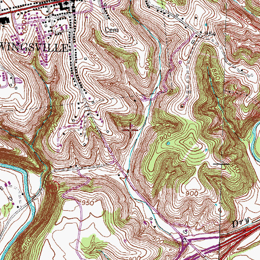 Topographic Map of Needmore (historical), KY