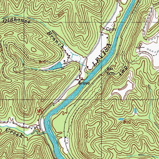 Topographic Map of Ray (historical), KY