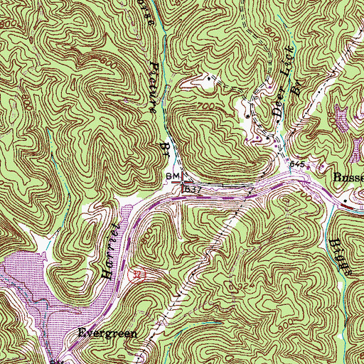 Topographic Map of Webbs Mill (historical), KY