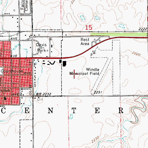 Topographic Map of Cannonball Golf Course, KS