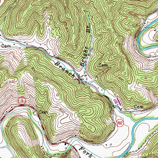 Topographic Map of Goldie Post Office (historical), KY