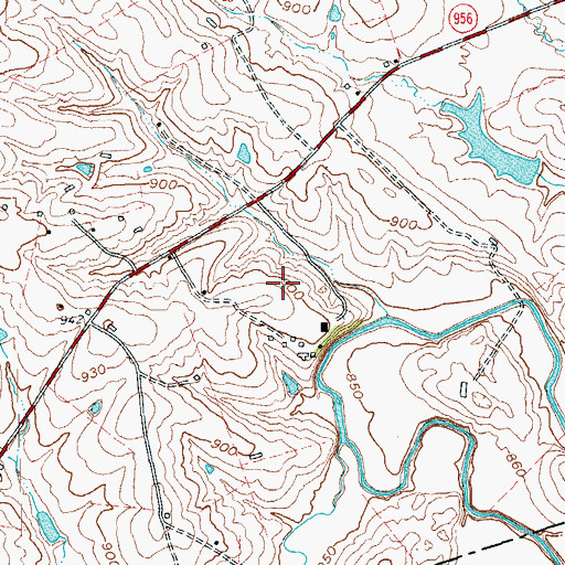 Topographic Map of Houckville Post Office (historical), KY