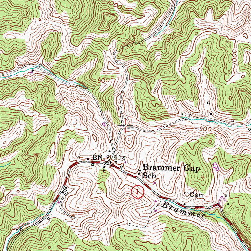 Topographic Map of Jattie Post Office (historical), KY