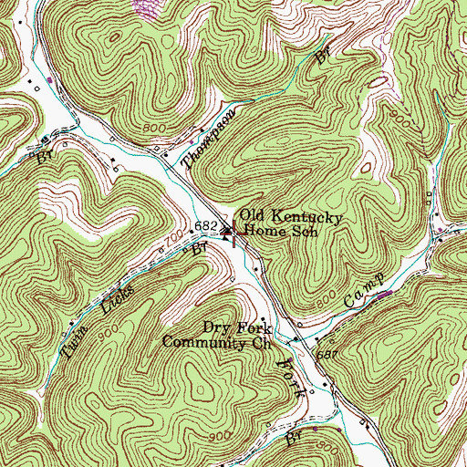 Topographic Map of Jean Post Office (historical), KY
