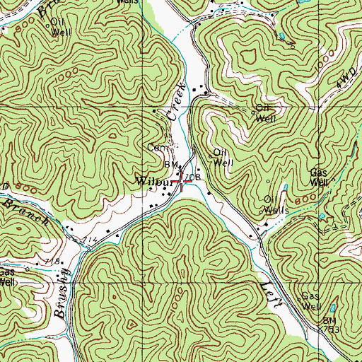 Topographic Map of Wilbur Post Office (historical), KY