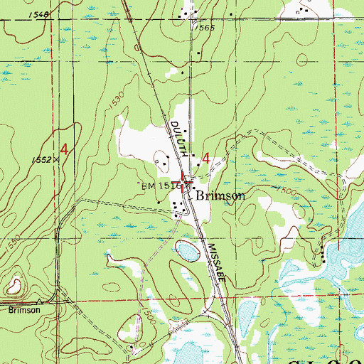 Topographic Map of Brimson Station (historical), MN