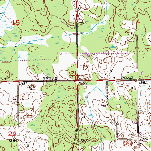 Topographic Map of Trinity Episcopal Church, MN