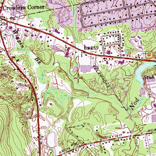 Topographic Map of Wiggin Brook, CT