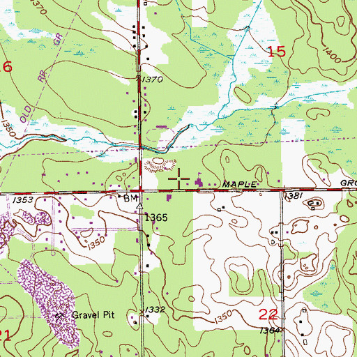 Topographic Map of Peace in Christ Lutheran Church, MN