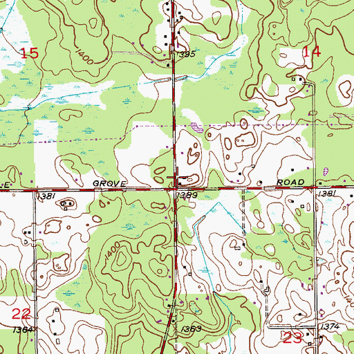 Topographic Map of Hermantown Community Church, MN