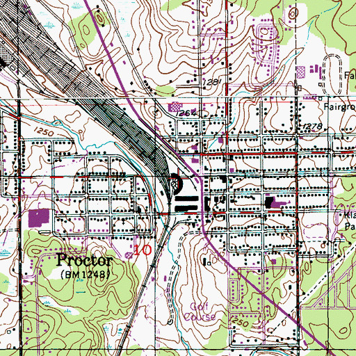 Topographic Map of Proctor Station, MN