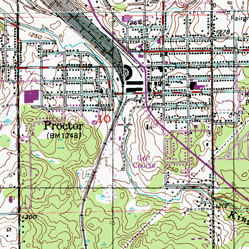 Topographic Map of Saint Rose School, MN