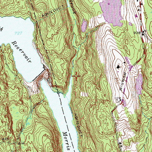 Topographic Map of Wigwam Brook, CT