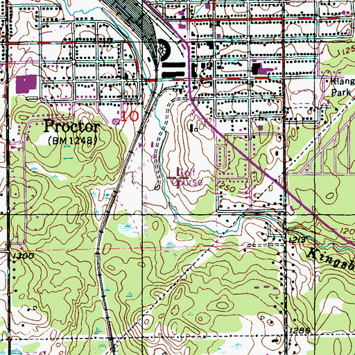 Topographic Map of Proctor Golf Course, MN