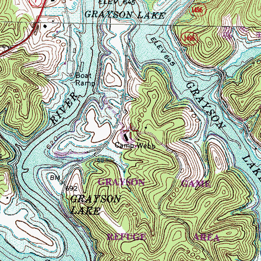 Topographic Map of Sammons Cemetery, KY