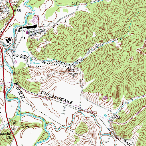 Topographic Map of Bolding Cemetery, KY