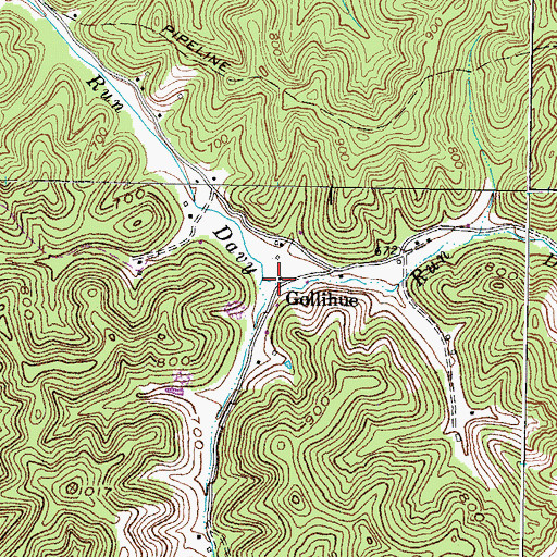 Topographic Map of Davys Church, KY