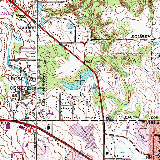 Topographic Map of Vesper Lake, OH