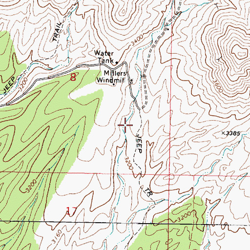 Topographic Map of Carrol Well, AZ