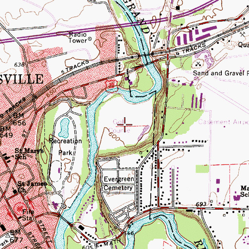 Topographic Map of Casement Golf Course, OH