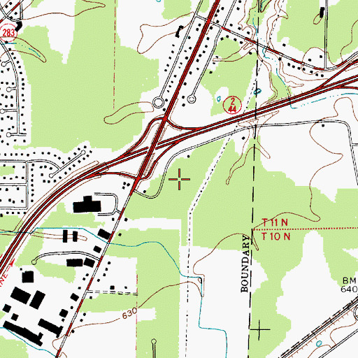 Topographic Map of Diamond Centre Shopping Center, OH