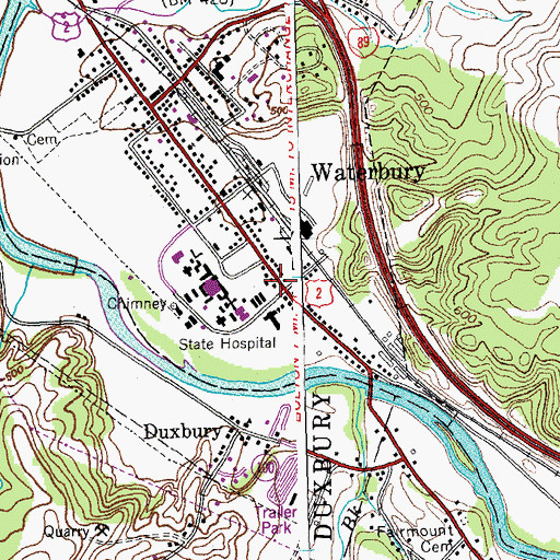 Topographic Map of Dale Women's Facility, VT