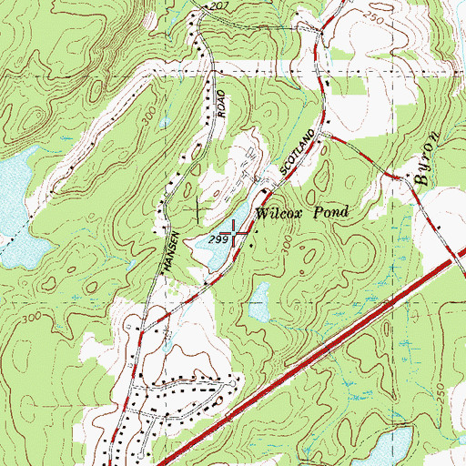 Topographic Map of Wilcox Pond, CT