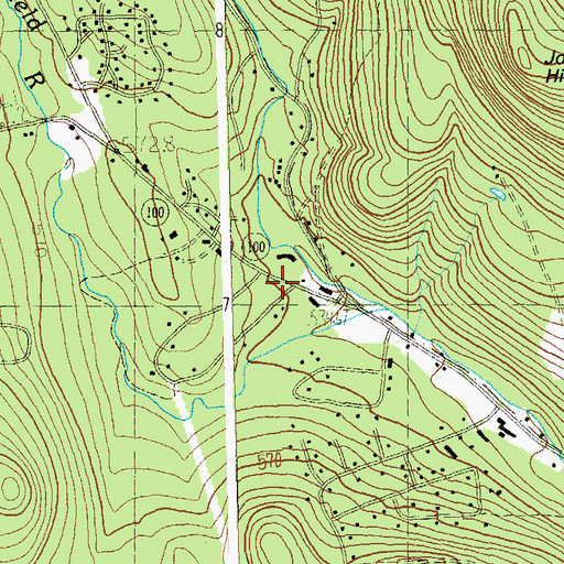 Topographic Map of West Dover Fire Department, VT