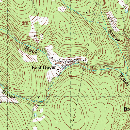 Topographic Map of East Dover Volunteer Fire Department, VT