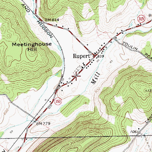 Topographic Map of Rupert Volunteer Fire Department, VT