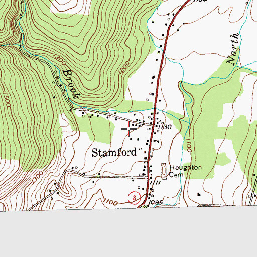 Topographic Map of Stamford Volunteer Fire Department, VT