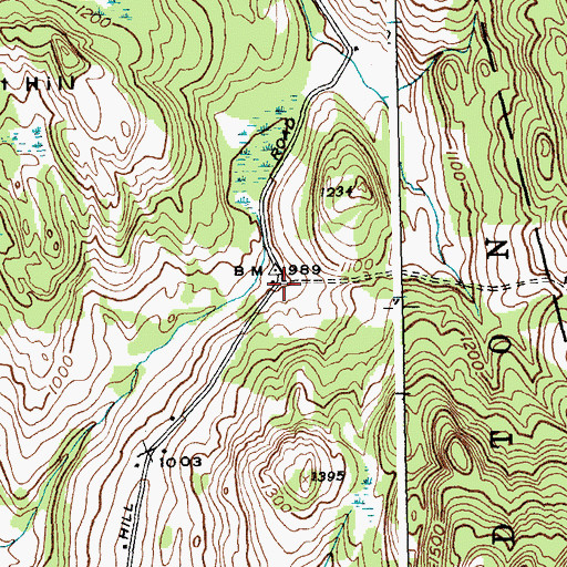 Topographic Map of Hubbardton Fire Department Station 2, VT