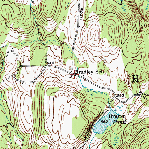 Topographic Map of Hubbardton Fire Department Station 1, VT