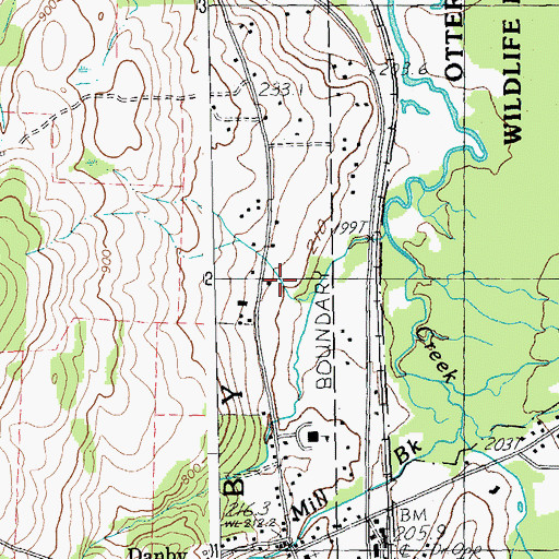 Topographic Map of Danby - Mount Tabor Volunteer Fire Department Station 1, VT