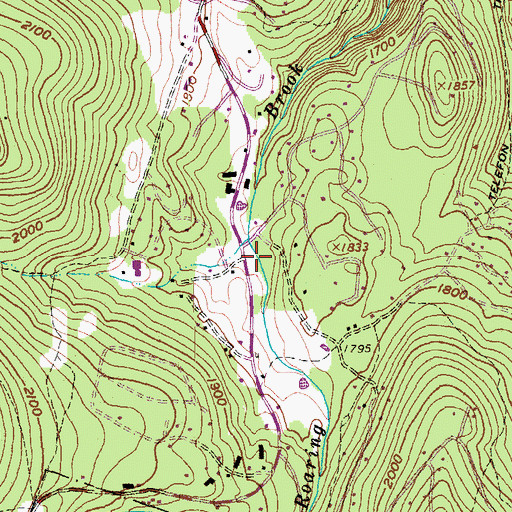 Topographic Map of Killington Fire And Rescue Station 1, VT