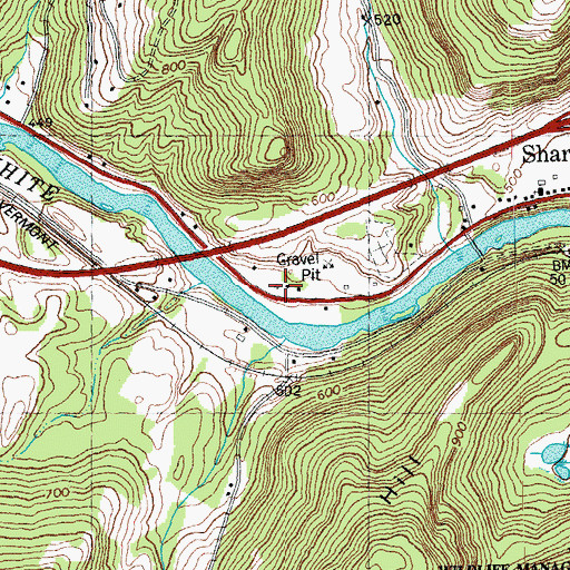 Topographic Map of Sharon Volunteer Fire Department, VT