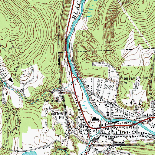 Topographic Map of Ludlow Fire Department, VT