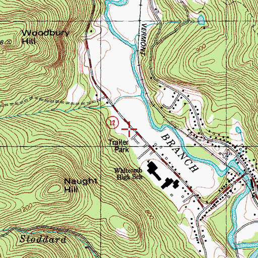 Topographic Map of Bethel Fire Department, VT