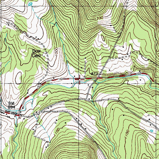 Topographic Map of Strafford Firemen's Association, VT